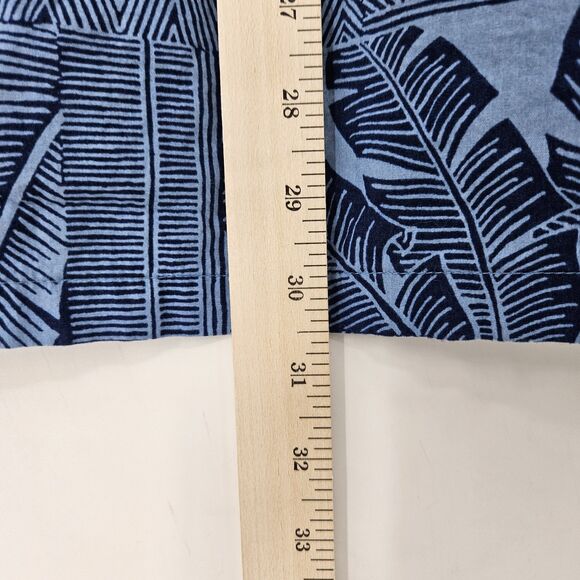 Cooke Street Shirt Mens Large Hawaiian Blue Tapa Camp Button Up All Over Print - Picture 6 of 10